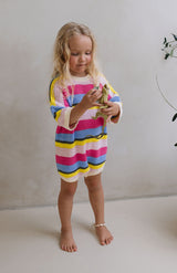 HAVANA STRIPE CROCHET ROMPER