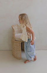 NELLIE SIDE TIE TOP - CREAM