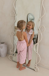 ROSIE JUMPSUIT - CHERRY POLKA