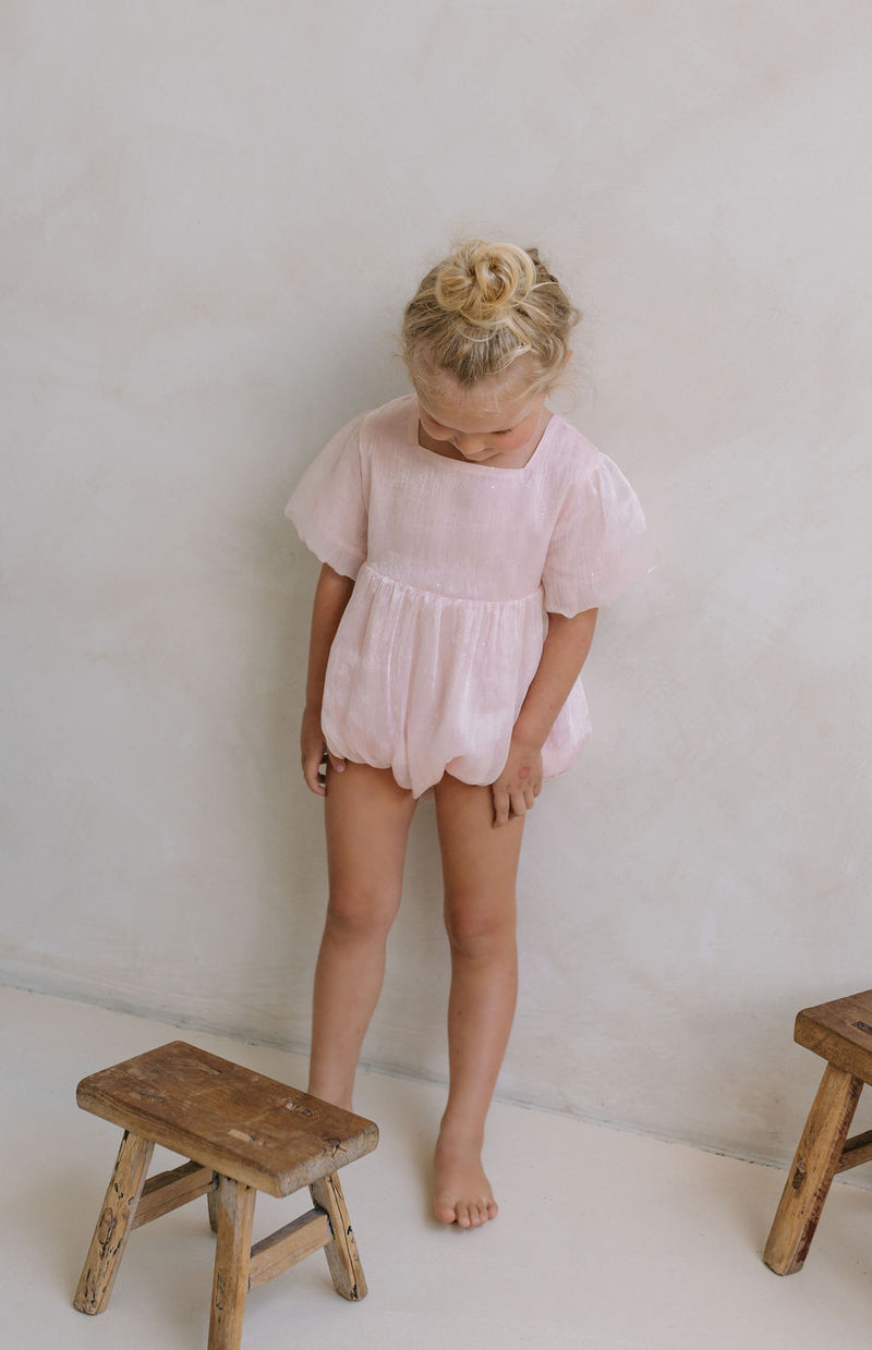 CORA ROMPER - BLUSH SPARKLE
