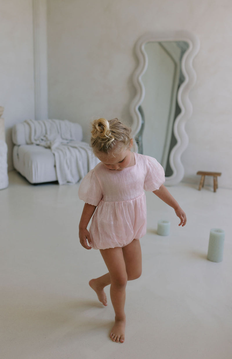 CORA ROMPER - BLUSH SPARKLE