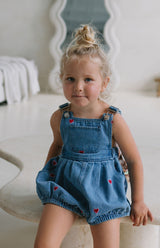 HEART DENIM ROMPER