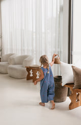 HEART DENIM BARREL OVERALL