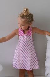 ROSIE DRESS - PINK POLKA