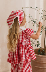 CHERRY GINGHAM HEADSCARF
