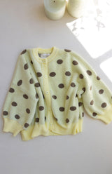 DOTTIE CARDIGAN - LEMON POLKA