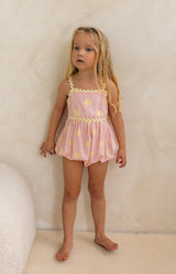 STRAWBERRY CREAM DOT RIC RAC ROMPER