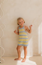 BIRDIE HALTER DRESS - TOSCANA STRIPE