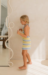 BIRDIE HALTER DRESS - TOSCANA STRIPE