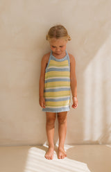 BIRDIE HALTER DRESS - TOSCANA STRIPE