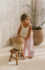 LITTLE COVE BARREL JEANS - PINK