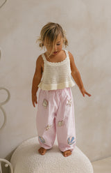 LITTLE COVE BARREL JEANS - PINK