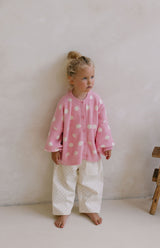 DOTTIE CARDIGAN - PINK POLKA