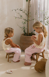 LITTLE COVE BARREL JEANS - PINK