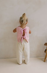 ROSALIE KNIT RIBBON TOP - PINK