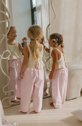 LITTLE COVE BARREL JEANS - PINK