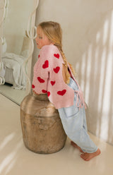 BETTY TIE LOOP BACK KNIT - HEARTS