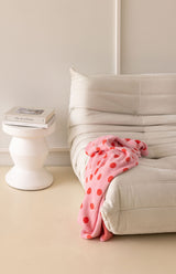 POLKA BLANKET- PINK/RED