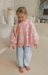 DOT CARDIGAN - BLUSH
