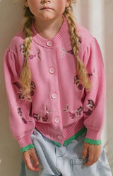 MER BABE EMBROIDERED CARDIGAN