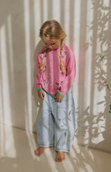 MER BABE EMBROIDERED CARDIGAN