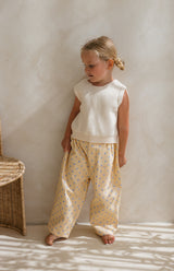 ROSALIE KNIT RIBBON TOP - CREAM