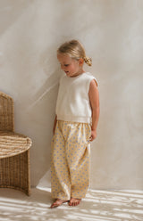 ROSALIE KNIT RIBBON TOP - CREAM