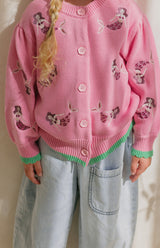 MER BABE EMBROIDERED CARDIGAN