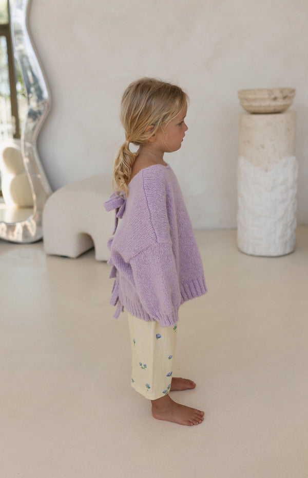 AGNES TIE BACK KNIT - LILAC