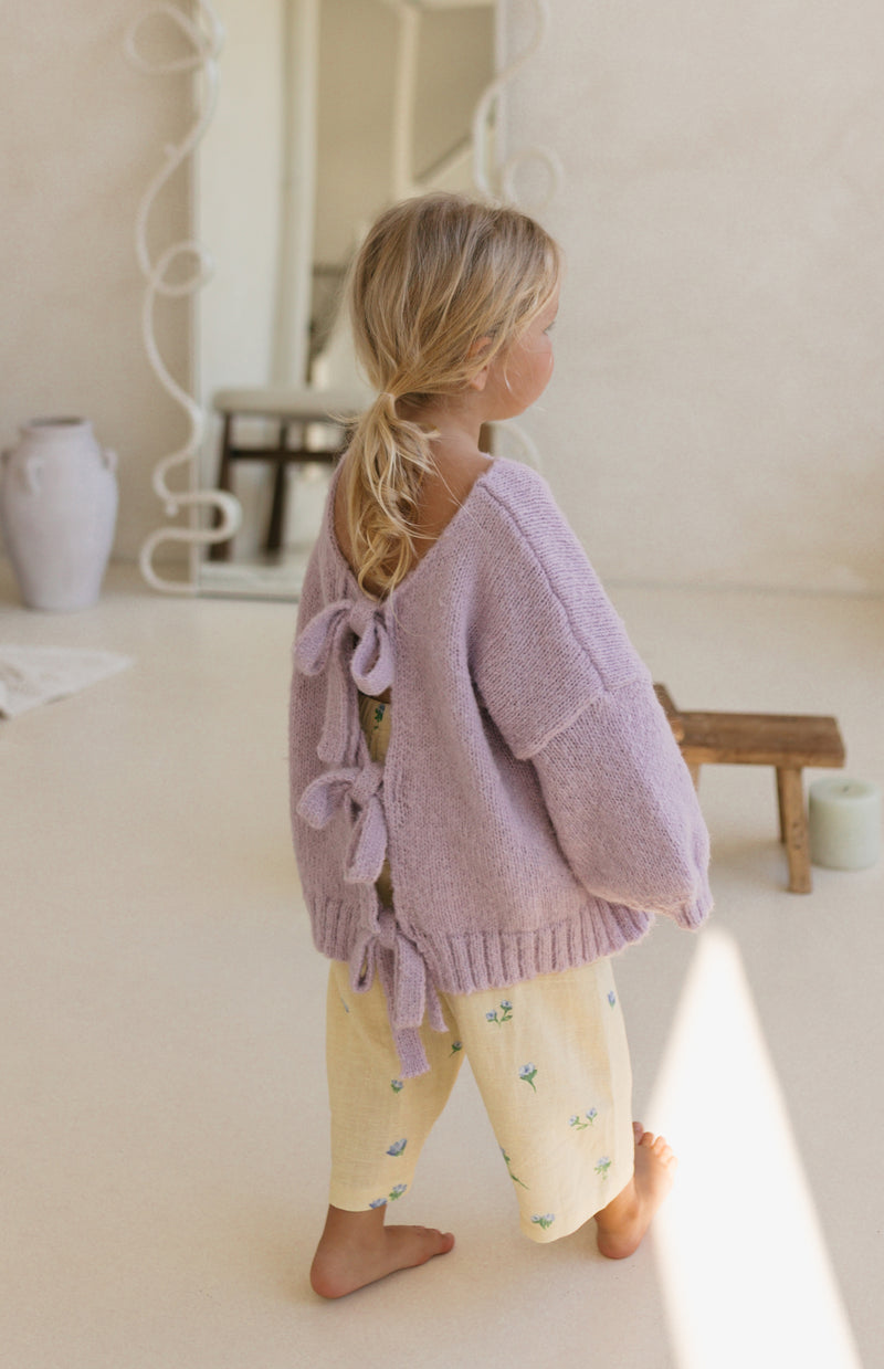 AGNES TIE BACK KNIT - LILAC