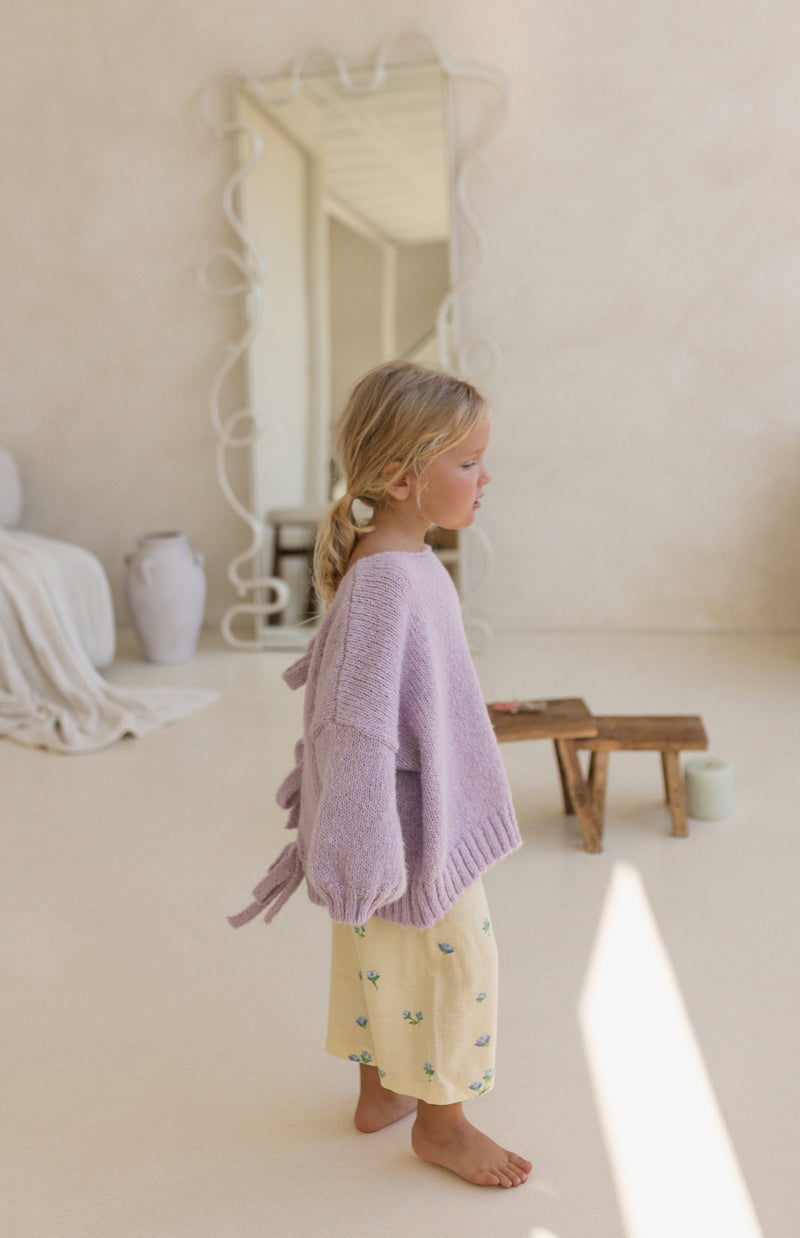 AGNES TIE BACK KNIT - LILAC
