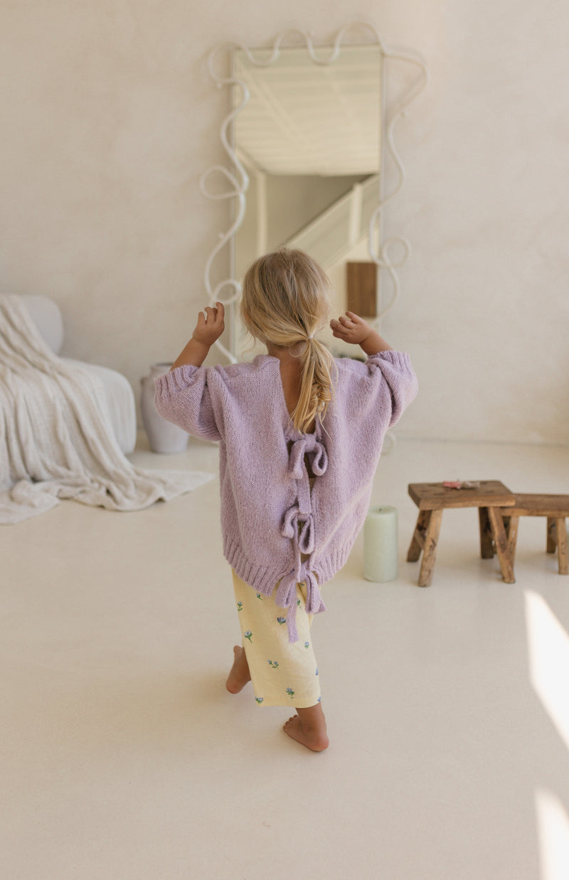 AGNES TIE BACK KNIT - LILAC