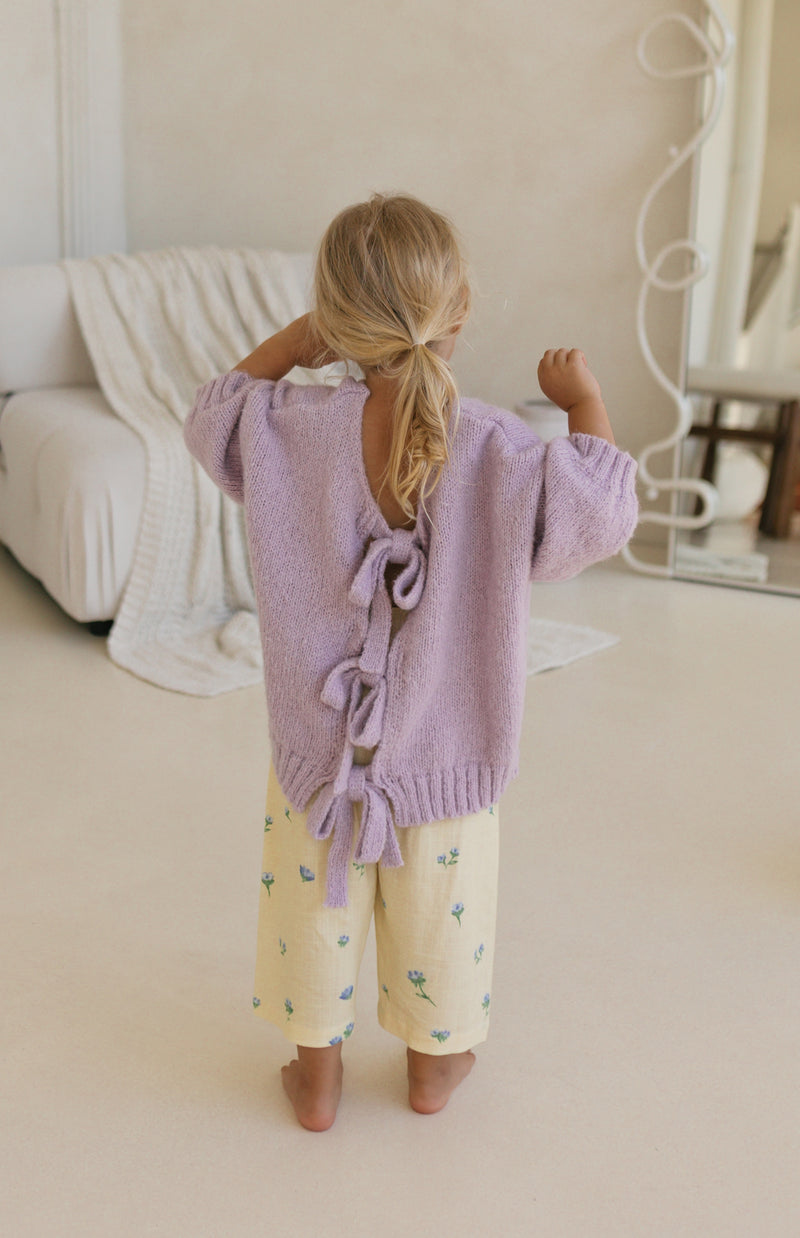 AGNES TIE BACK KNIT - LILAC