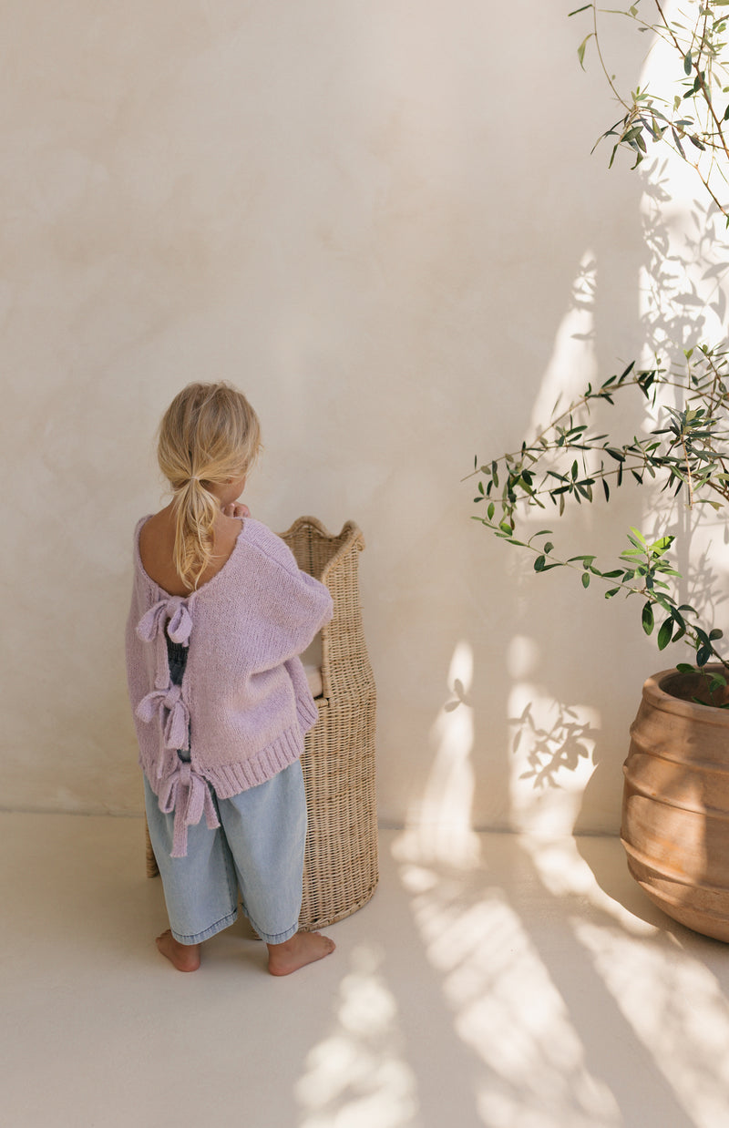 AGNES TIE BACK KNIT - LILAC