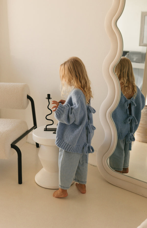 AGNES TIE BACK KNIT - BLUE