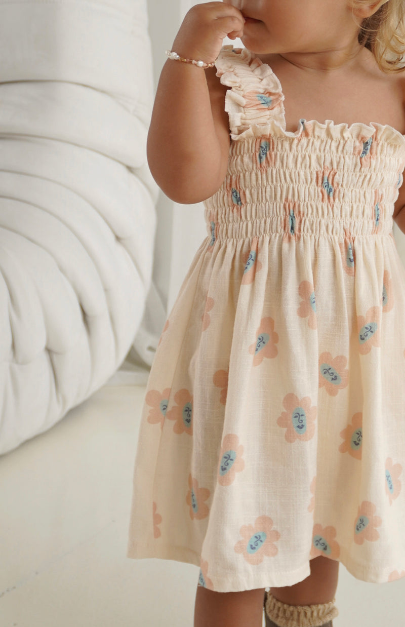 ESME DRESS - PEACHY BLOOMS