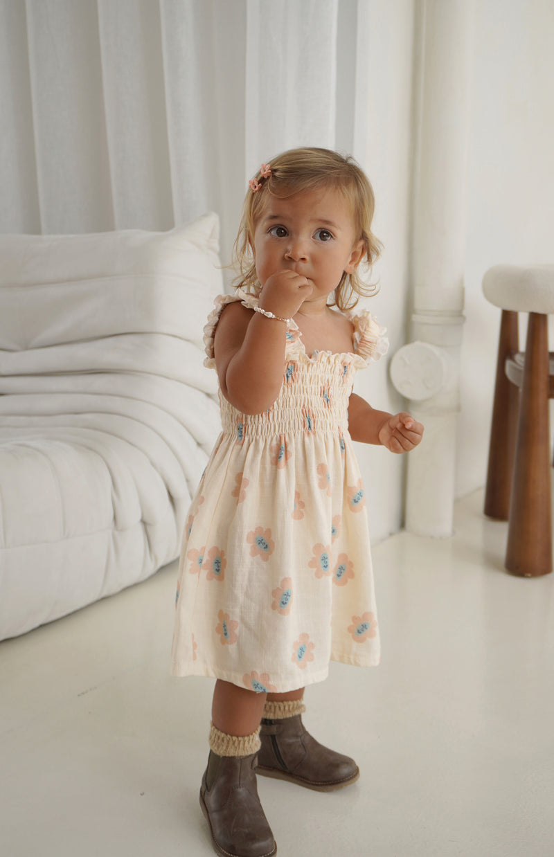 ESME DRESS - PEACHY BLOOMS