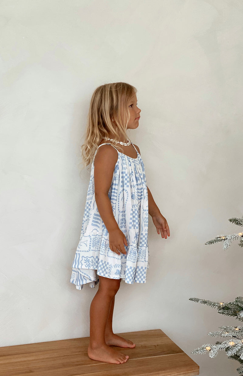 COSTA DRESS - BLUE/WHITE