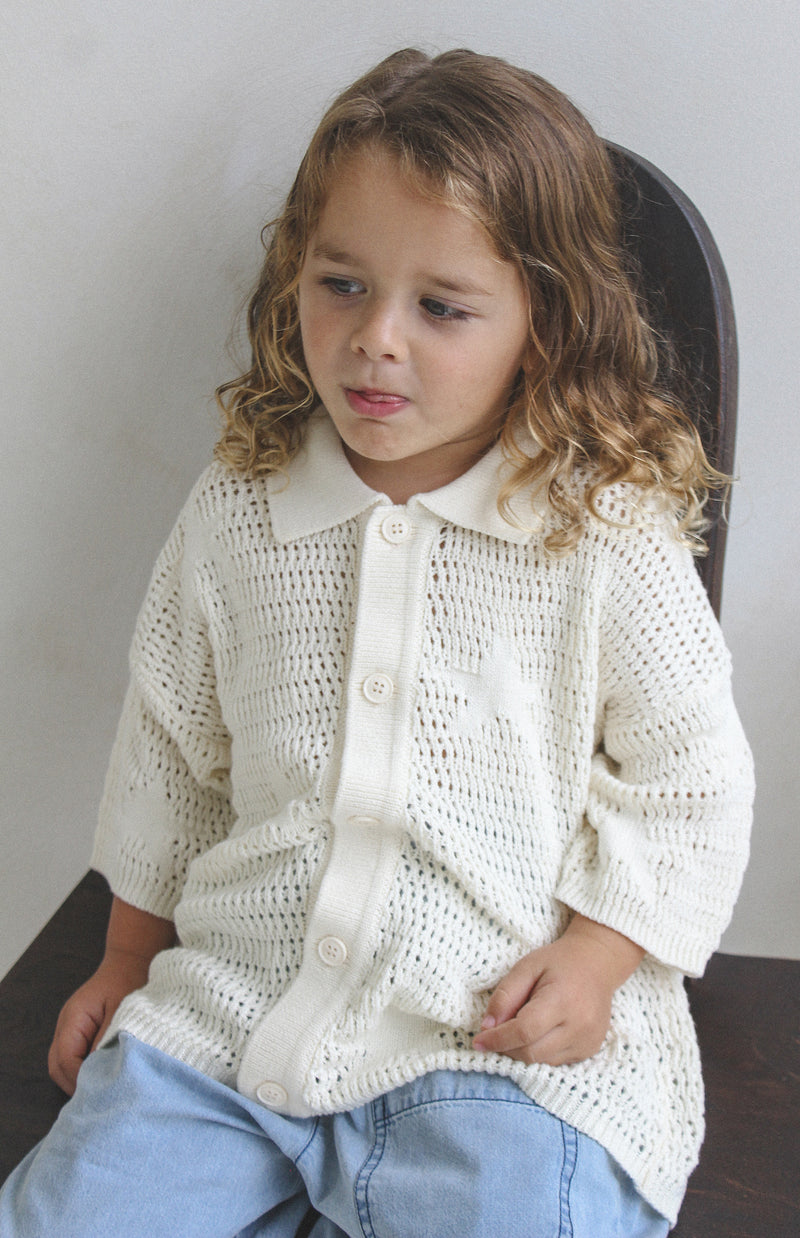 CROCHET SHIRT - CREAM