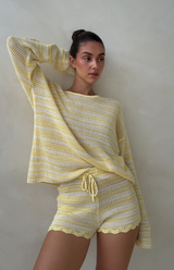 BUTTERCUP STRIPE SHORTS - MAMA