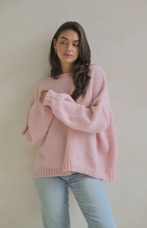MAMA ELODIE BOW BACK KNIT - BLUSH