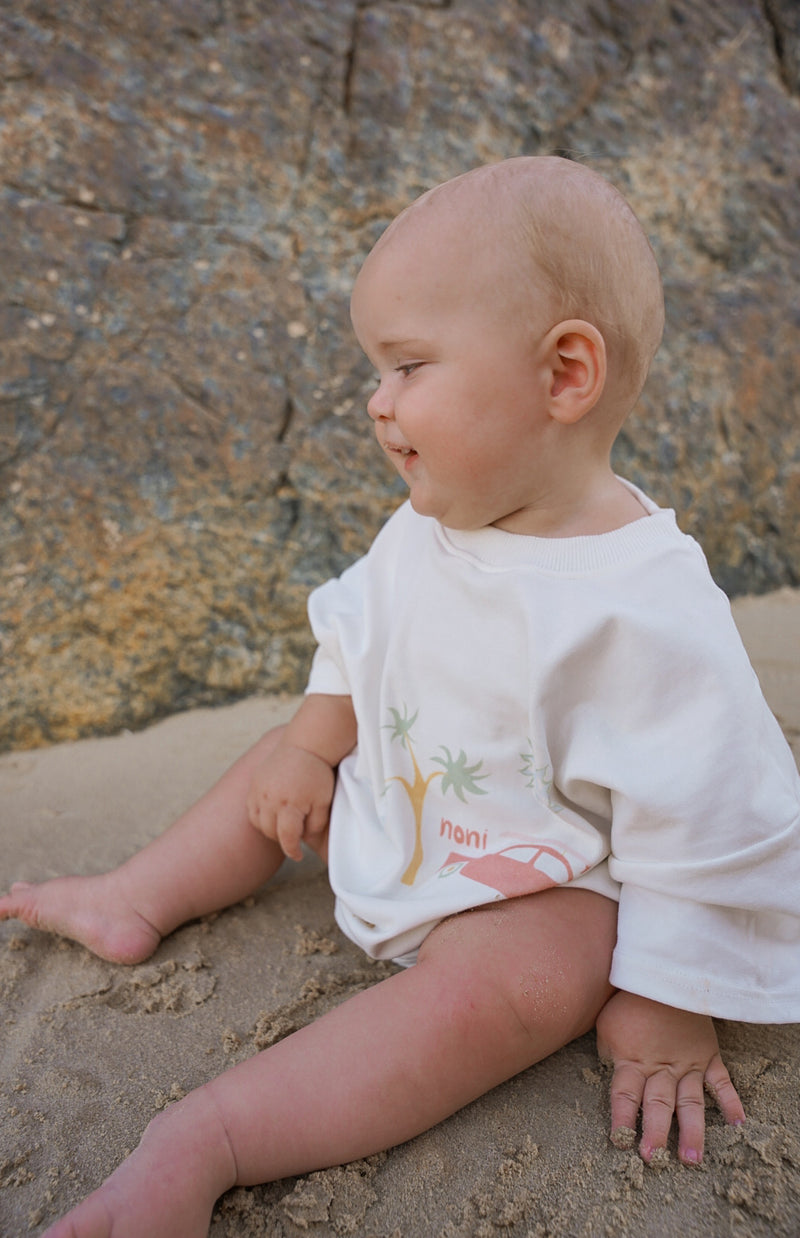 BEACHY CARS T SHIRT ROMPER