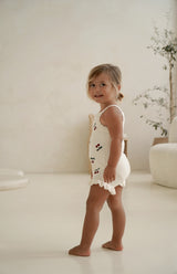 CHERRY KNIT ROMPER