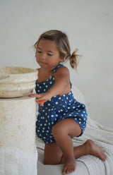 POLKA DENIM ROMPER