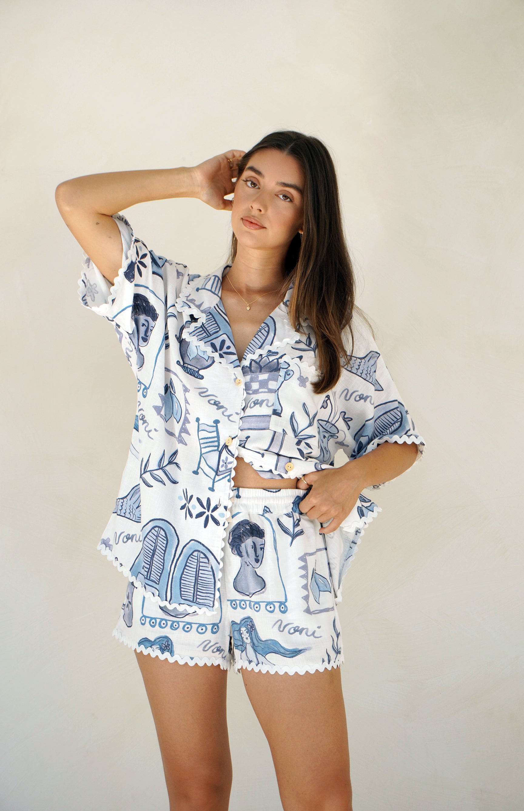 Ric Rac Shorts SANTORINI RIC RAC SHORTS - MAMA – Noni The Label