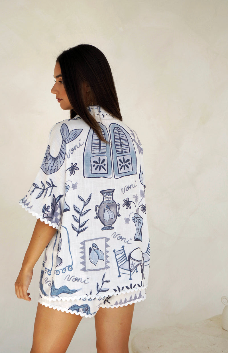 SANTORINI RIC RAC SHIRT - MAMA