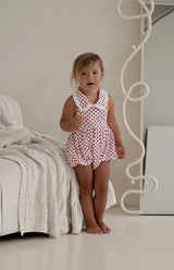 ROSIE ROMPER - CHERRY POLKA