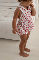 ROSIE ROMPER - CHERRY POLKA