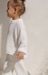 JUNIE BACK TIE KNIT - SNOW