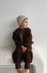 LOGO WOOLY JUMPER - CHOCOLATE